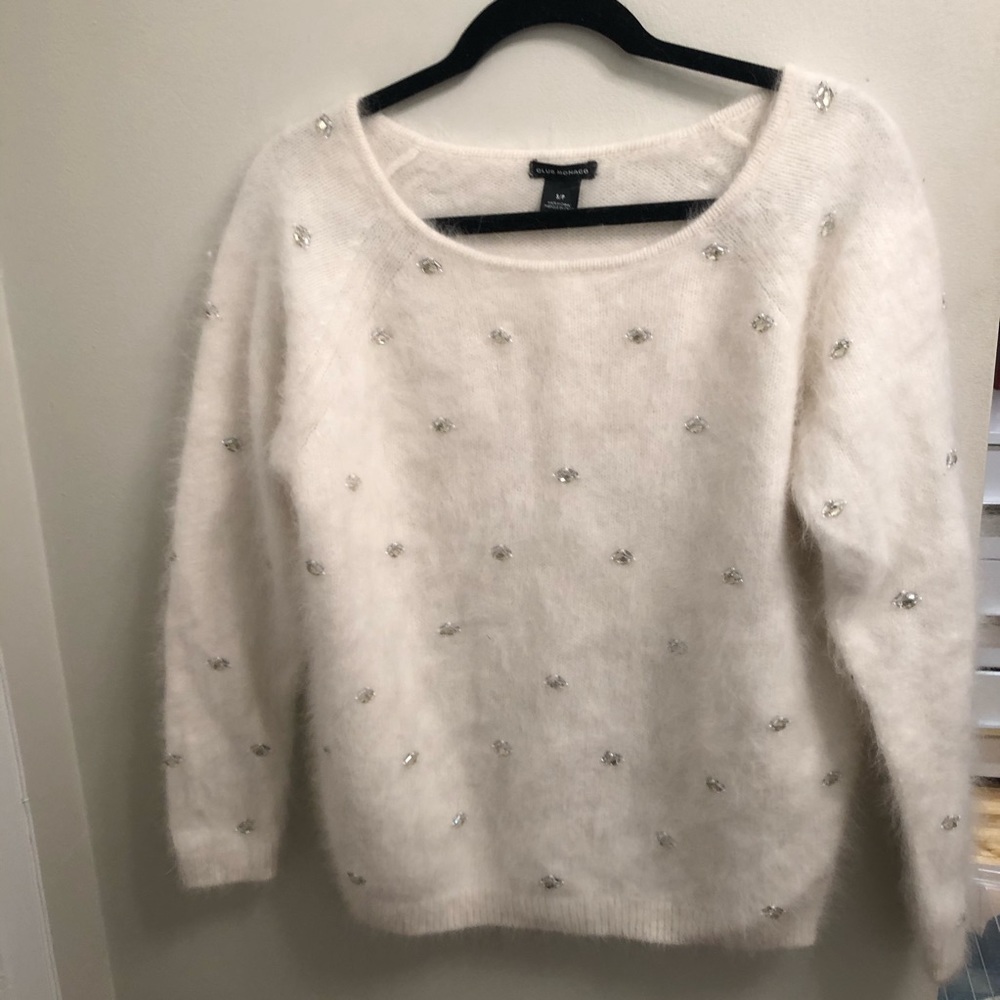 Club Monaco Fluffy Embellished Sweater
